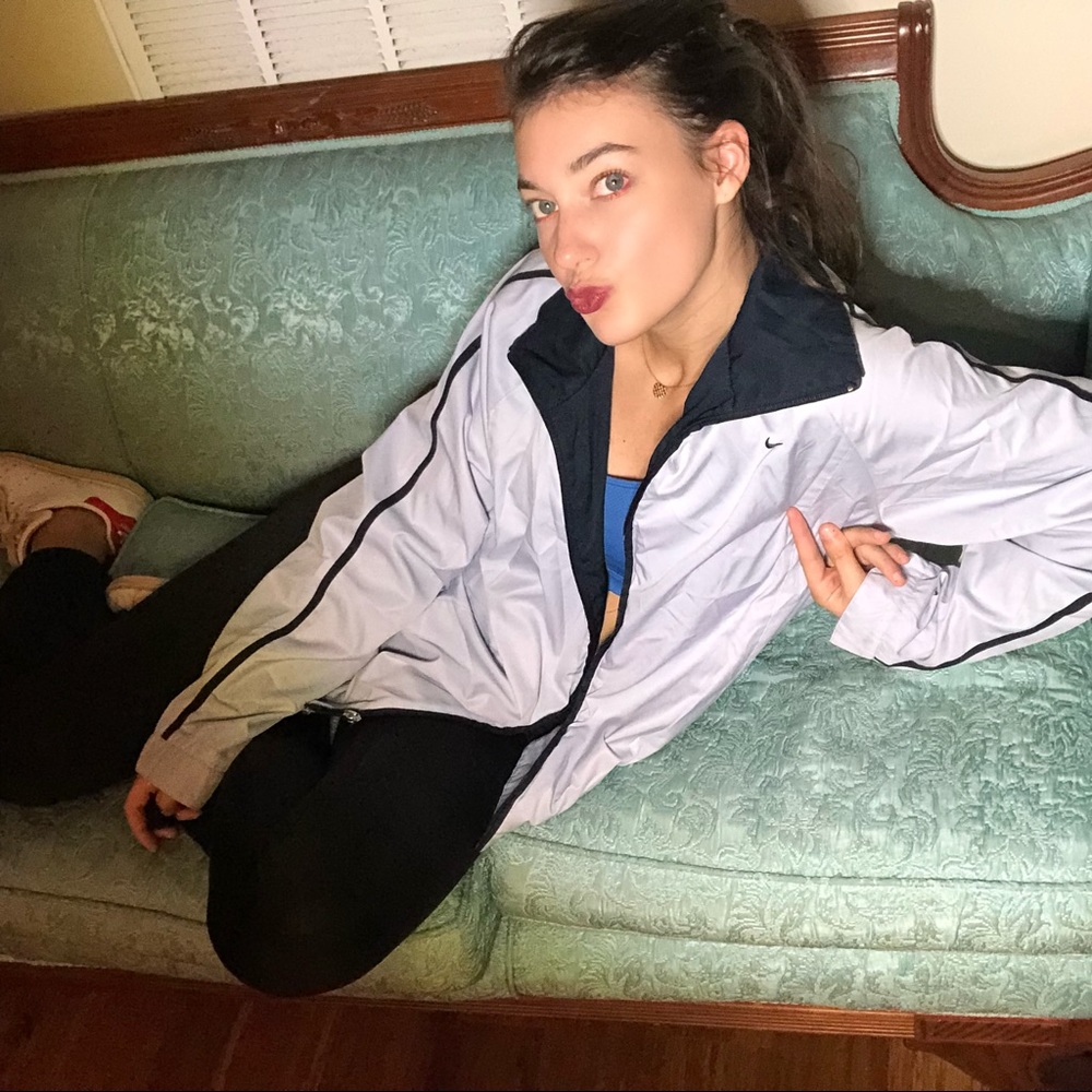 Purple Nike track jacket